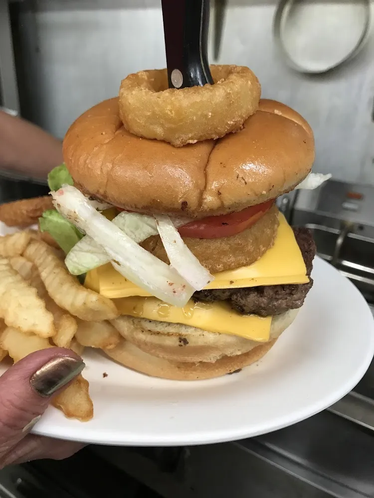 Cowboy Burger and Fries