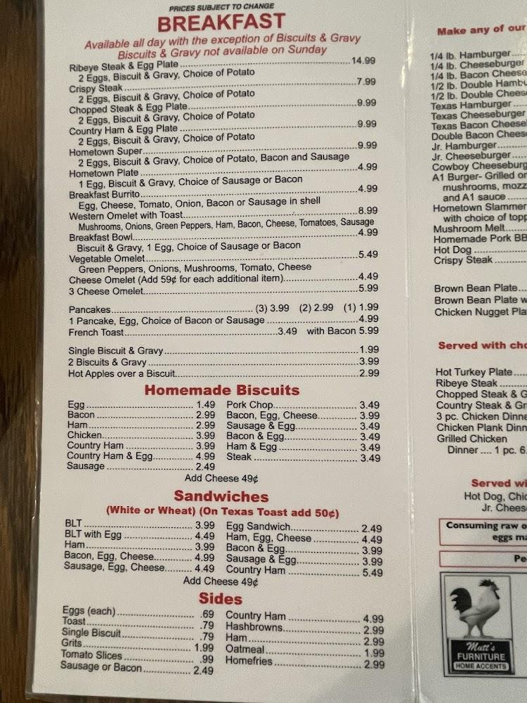 Hometown Restaurant Menu image 4